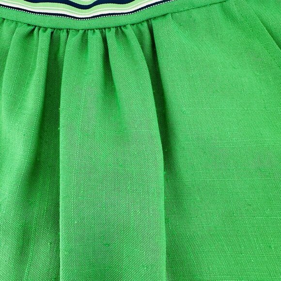 VTG The Red Mill Green Womens Sz 4-6 High Waist Pleated Retro Mod Striped AA40 - Picture 8 of 11